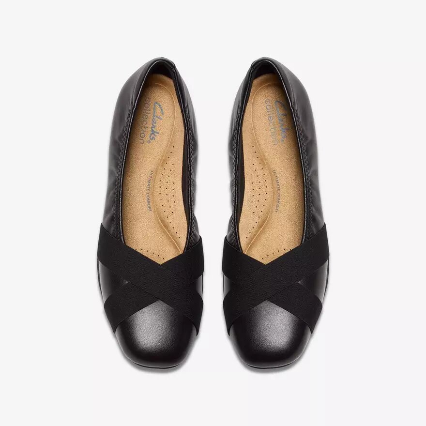 Womens Jazmynn Gem Black Leather Flats Womens Jazmynn Gem Black Leather Flats