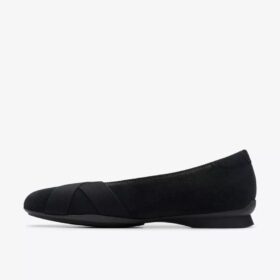 Womens Jazmynn Gem Black Suede Slip-Ons