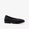 Womens Jazmynn Gem Black Suede Slip-Ons