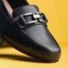 Womens Juliet Echo Black Leather Loafers Womens Juliet Echo Black Leather Loafers