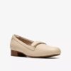 Womens Juliet Mia Cream Leather Slip-Ons