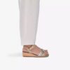 Womens Kacha Twist Taupe Combination Leather Wedges Us