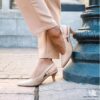 Womens Kepley Lane Beige Leather Pumps