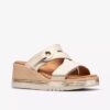 Womens Kidiki Cove Cream Leather Wedges