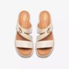 Womens Kidiki Cove Cream Leather Wedges