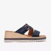 Womens Kidiki Cove Navy Nubuck Wedges