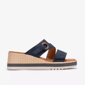 Womens Kidiki Cove Navy Nubuck Wedges