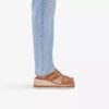 Womens Kidiki Cove Tan Nubuck Wedges