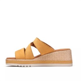 Womens Kidiki Cove Yellow Nubuck Wedges