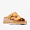 Womens Kidiki Cove Yellow Nubuck Wedges