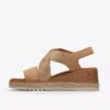 Womens Kidiki Sun Beige Combination Wedges