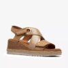 Womens Kidiki Sun Beige Combination Wedges