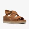 Womens Kidiki Sun Tan Nubuck Wedges