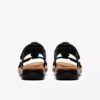 Womens Kitly Gem Black Leather Flat Sandals Womens Kitly Gem Black Leather Flat Sandals