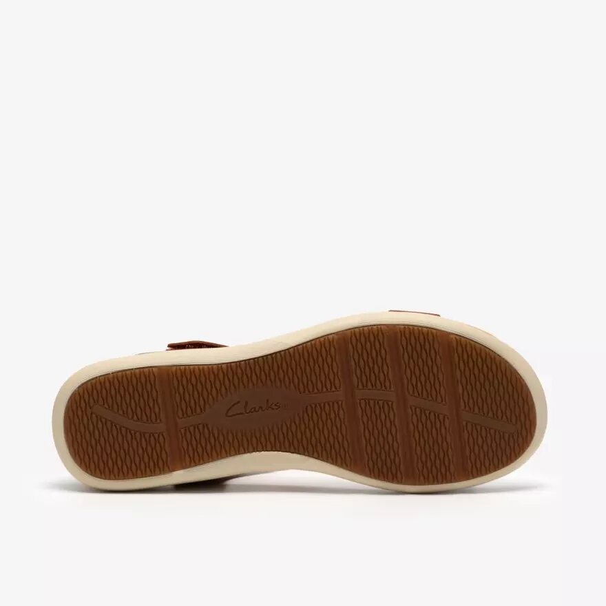 Womens Kitly Gem Burnt Orange Leather Flat Sandals Womens Kitly Gem Burnt Orange Leather Flat Sandals