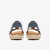 Womens Kitly Gem Denim Blue Leather Flat Sandals Womens Kitly Gem Denim Blue Leather Flat Sandals