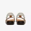 Womens Kitly Gem White Leather Flat Sandals Womens Kitly Gem White Leather Flat Sandals