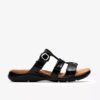 Womens Kitly Pearl Black Patent Flat Sandals Womens Kitly Pearl Black Patent Flat Sandals