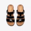 Womens Kitly Pearl Black Patent Flat Sandals Womens Kitly Pearl Black Patent Flat Sandals