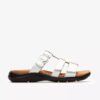 Womens Kitly Pearl White Patent Flat Sandals Womens Kitly Pearl White Patent Flat Sandals