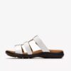 Womens Kitly Pearl White Patent Flat Sandals Womens Kitly Pearl White Patent Flat Sandals