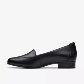 Womens Krystine Lily Black Leather Slip-Ons