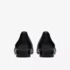 Womens Krystine Lily Black Leather Slip-Ons