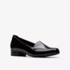 Womens Krystine Lily Black Patent Slip-Ons