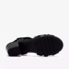 Womens Kymber Glow Black Leather Heeled Sandals Womens Kymber Glow Black Leather Heeled Sandals