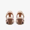 Womens Kymber Glow Cream Leather Heeled Sandals