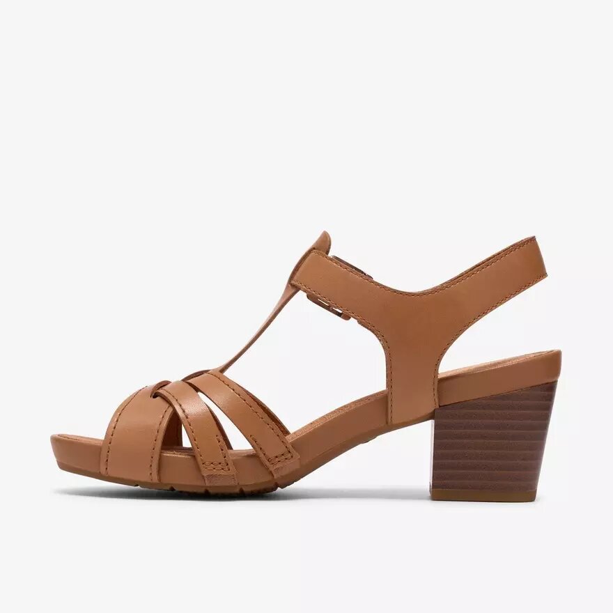 Womens Kymber Glow Tan Leather Heeled Sandals Womens Kymber Glow Tan Leather Heeled Sandals