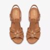 Womens Kymber Glow Tan Leather Heeled Sandals Womens Kymber Glow Tan Leather Heeled Sandals