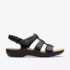 Womens Laurieann Ivy Black Leather Flat Sandals Womens Laurieann Ivy Black Leather Flat Sandals