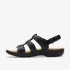 Womens Laurieann Ivy Black Leather Flat Sandals Womens Laurieann Ivy Black Leather Flat Sandals