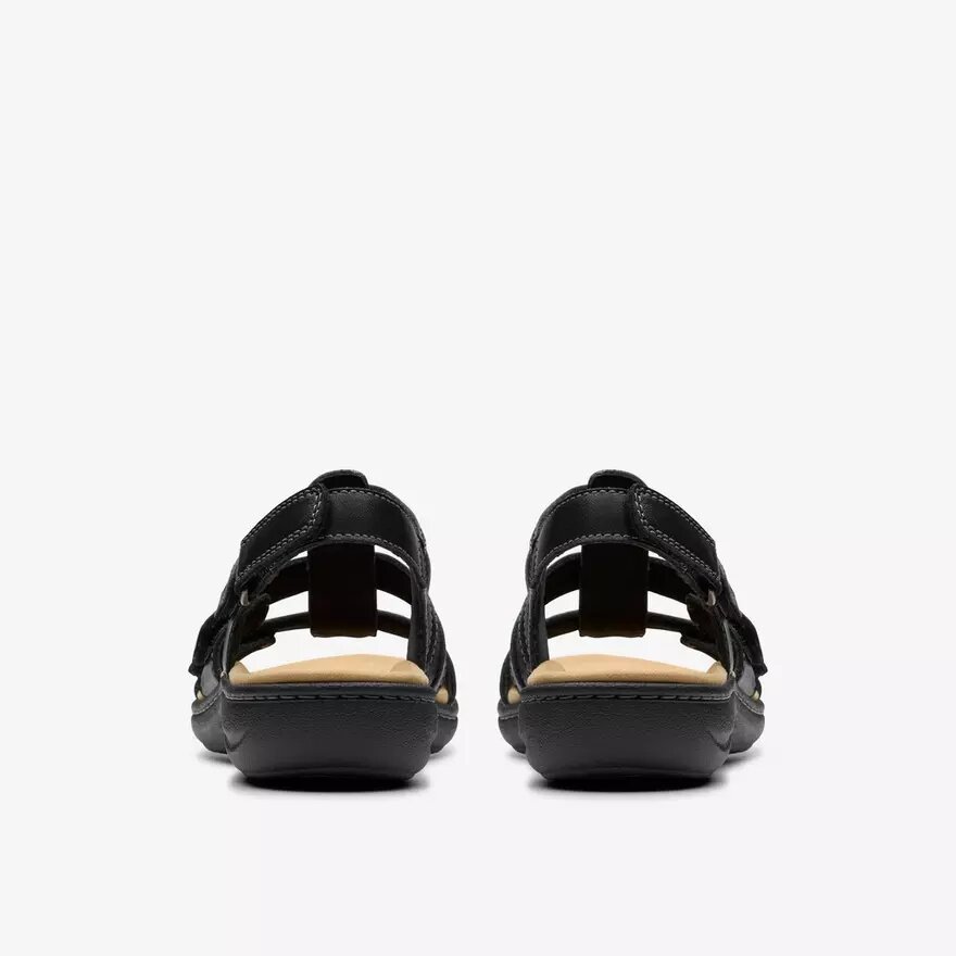 Womens Laurieann Ivy Black Leather Flat Sandals Womens Laurieann Ivy Black Leather Flat Sandals