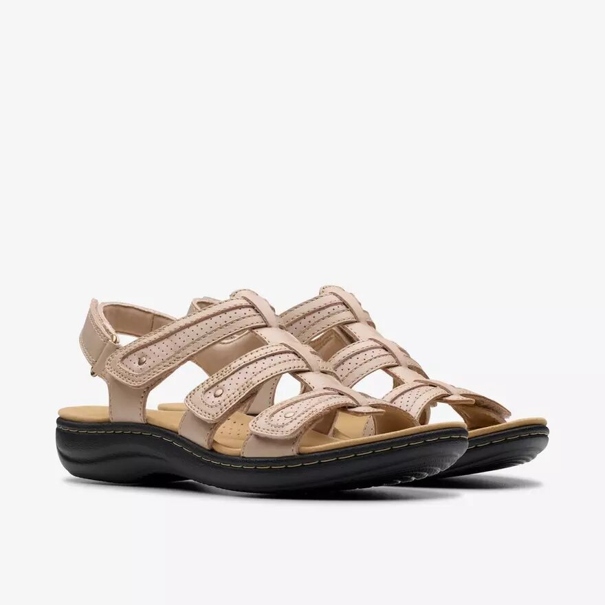 Womens Laurieann Ivy Sand Leather Flat Sandals Womens Laurieann Ivy Sand Leather Flat Sandals