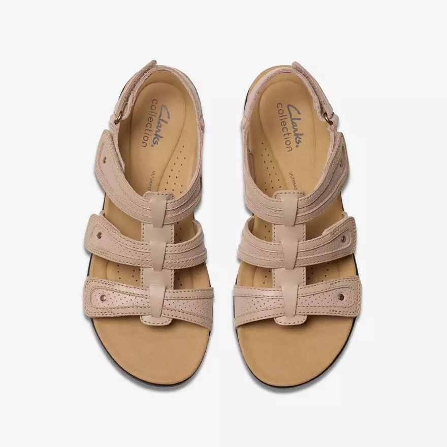 Womens Laurieann Ivy Sand Leather Flat Sandals Womens Laurieann Ivy Sand Leather Flat Sandals