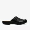 Womens Laurieann Lux Black Leather Clogs & Mules Womens Laurieann Lux Black Leather Clogs & Mules