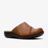 Womens Laurieann Lux Tan Leather Clogs & Mules Womens Laurieann Lux Tan Leather Clogs & Mules