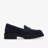 Womens Lauryl Step Navy Suede Loafers Womens Lauryl Step Navy Suede Loafers