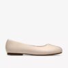 Womens Livia Lily Cream Leather Ballet Flats
