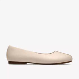 Womens Livia Lily Cream Leather Ballet Flats