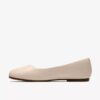 Womens Livia Lily Cream Leather Ballet Flats