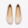 Womens Livia Lily Cream Leather Ballet Flats