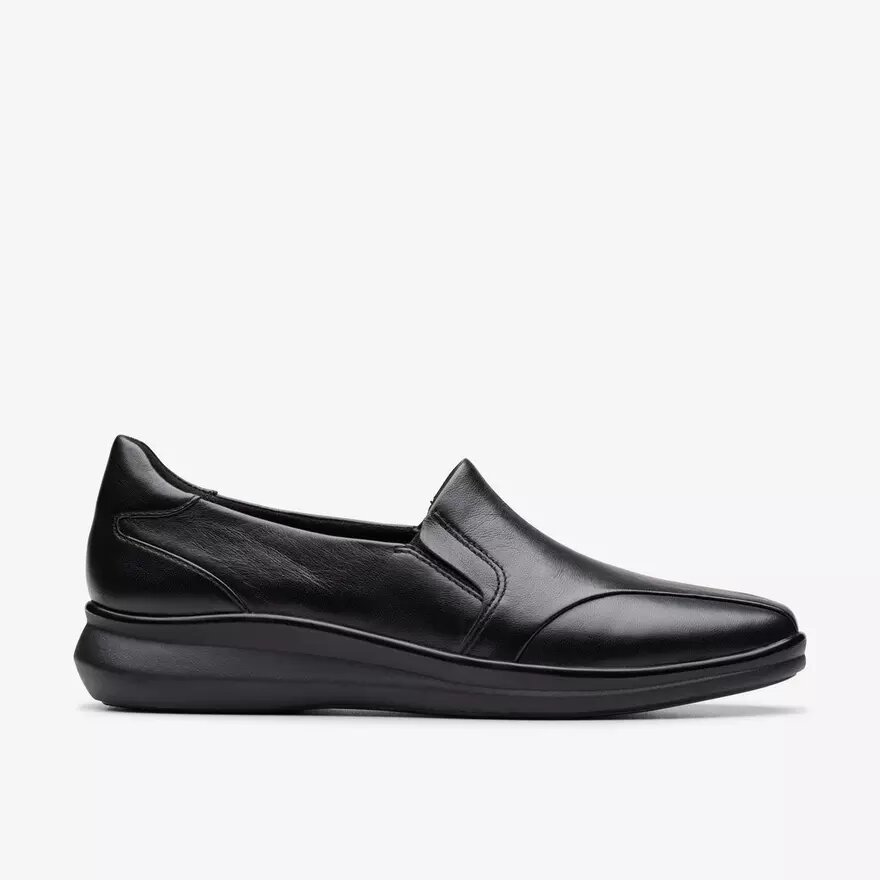 Womens Lynell Edge Black Leather Loafers Womens Lynell Edge Black Leather Loafers