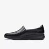 Womens Lynell Edge Black Leather Loafers Womens Lynell Edge Black Leather Loafers