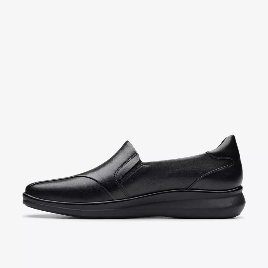 Womens Lynell Edge Black Leather Loafers Womens Lynell Edge Black Leather Loafers