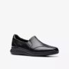 Womens Lynell Edge Black Leather Loafers Womens Lynell Edge Black Leather Loafers