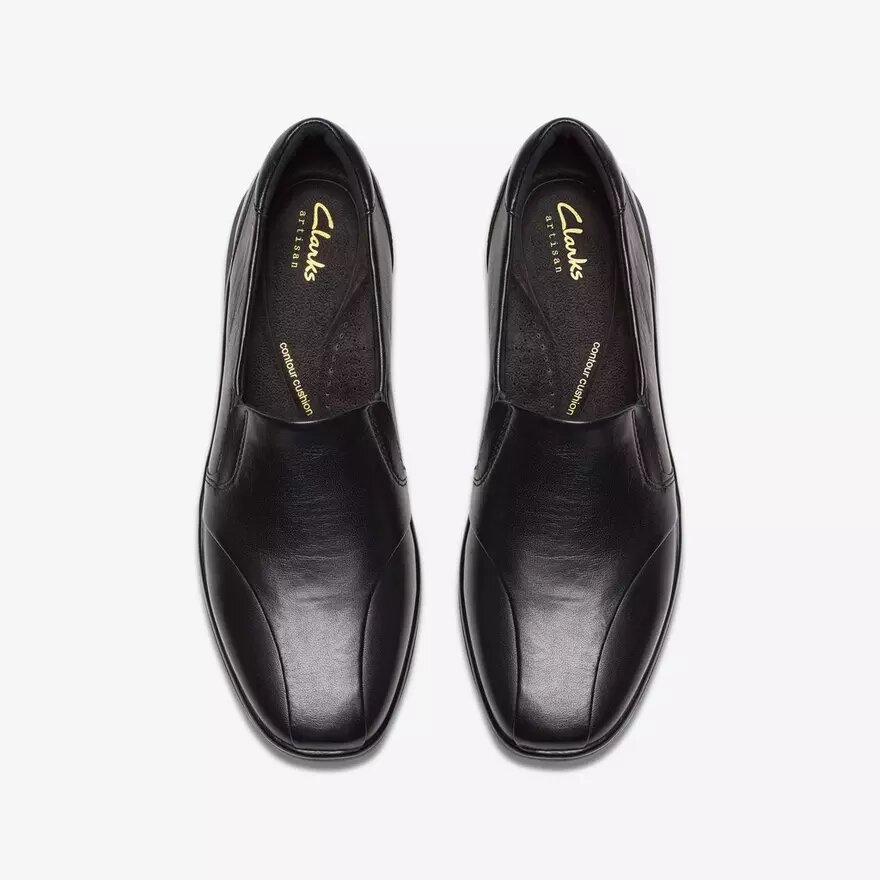 Womens Lynell Edge Black Leather Loafers Womens Lynell Edge Black Leather Loafers