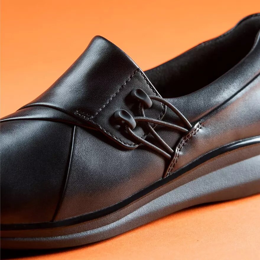 Womens Lynell Slip Black Leather Slip-Ons Womens Lynell Slip Black Leather Slip-Ons